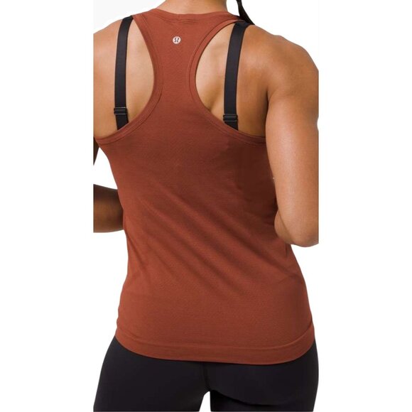 Lululemon Swiftly Tech Racerback 2.0 Tank Top Shirt Dark Terracotta Sz 4 Stretch - Picture 2 of 5